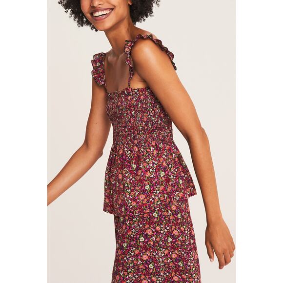 ba&sh S floral smocked sweety lady top - Picture 1 of 7